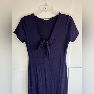 Rolla Coster Navy Tie-Front Short Sleeve Dress Size L